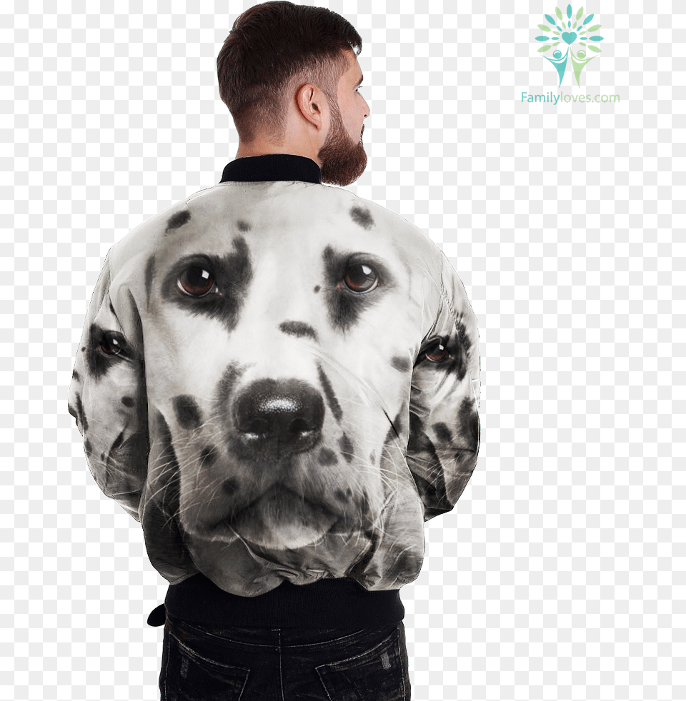 Dalmatian Over Print Jacket Tag Familyloves Jacket, Adult, Person, Man, Male Png