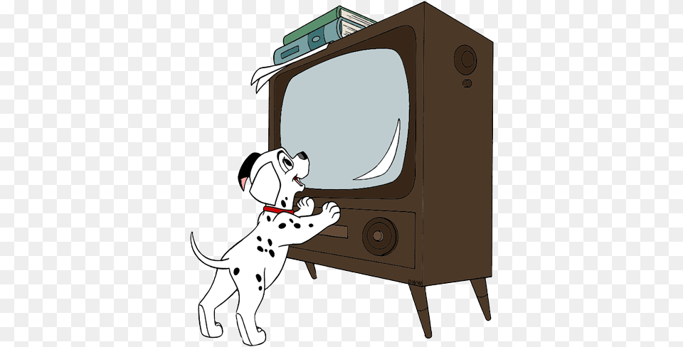 Dalmatian Puppies Clip Art Disney Cartoon Watching Tv, Screen, Monitor, Hardware, Electronics Free Png