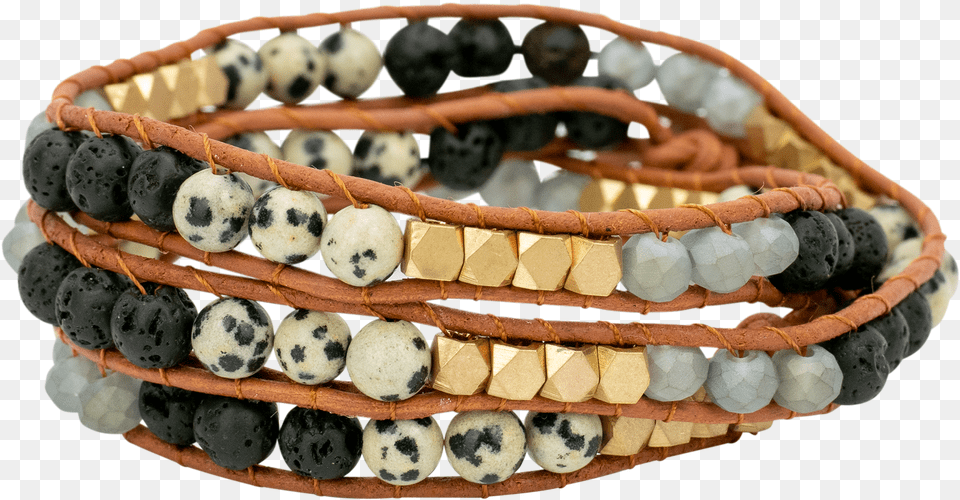 Dalmation Stone Triple Wrap Zengo Bracelet Bracelet, Accessories, Jewelry, Ornament, Food Free Png Download