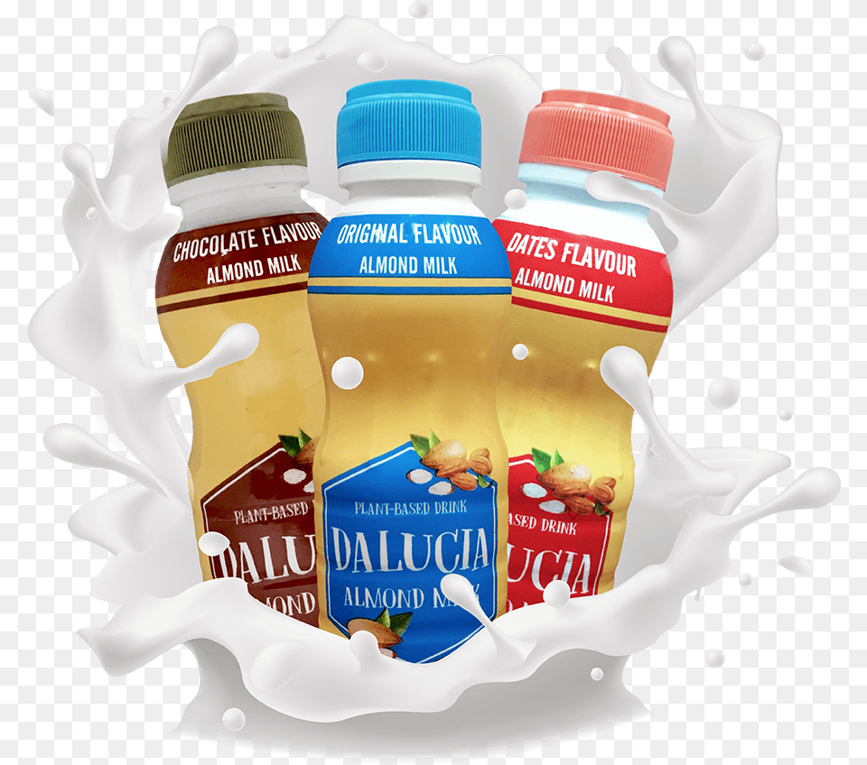 Dalucia Almond Milk All Flavour Drink Milk Almond Brands, Beverage, Dairy, Food Png Image