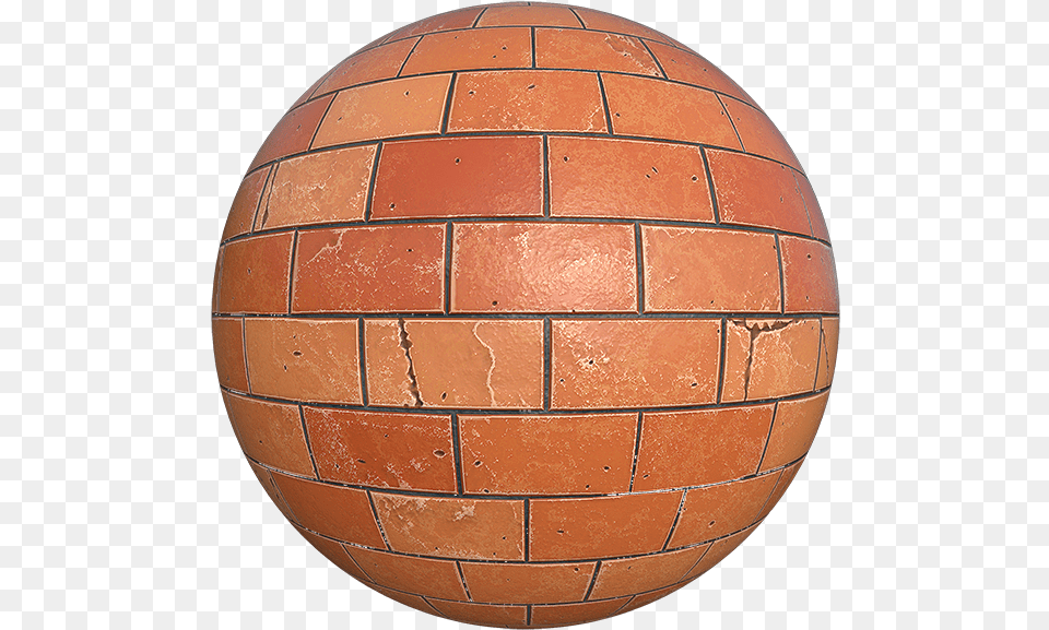Damaged Red Brick Texture With Cracks Seamless And Brickwork, Sphere, Ball, Soccer Ball, Soccer Png