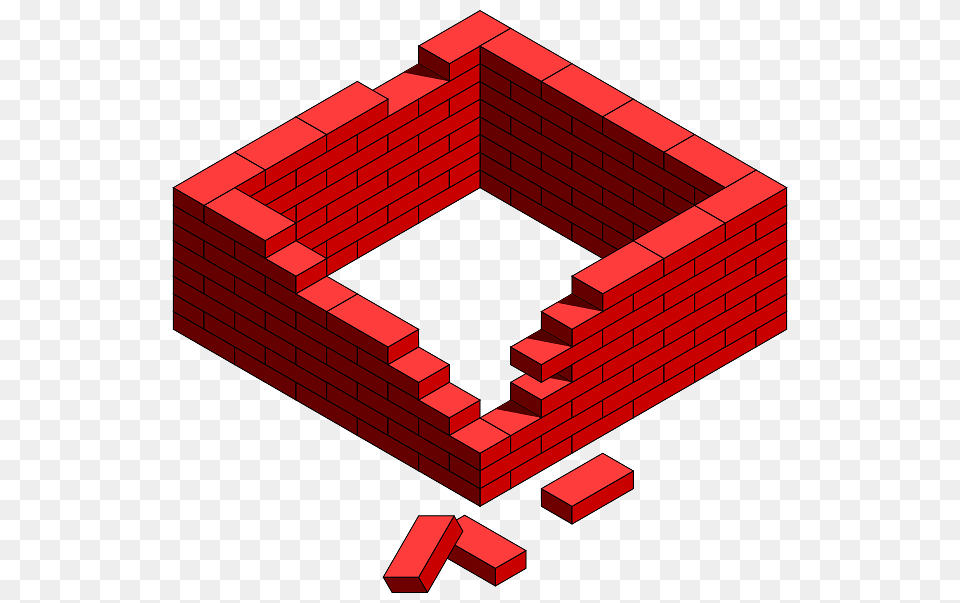 Damaged Red Brick Wall, Dynamite, Weapon Png Image