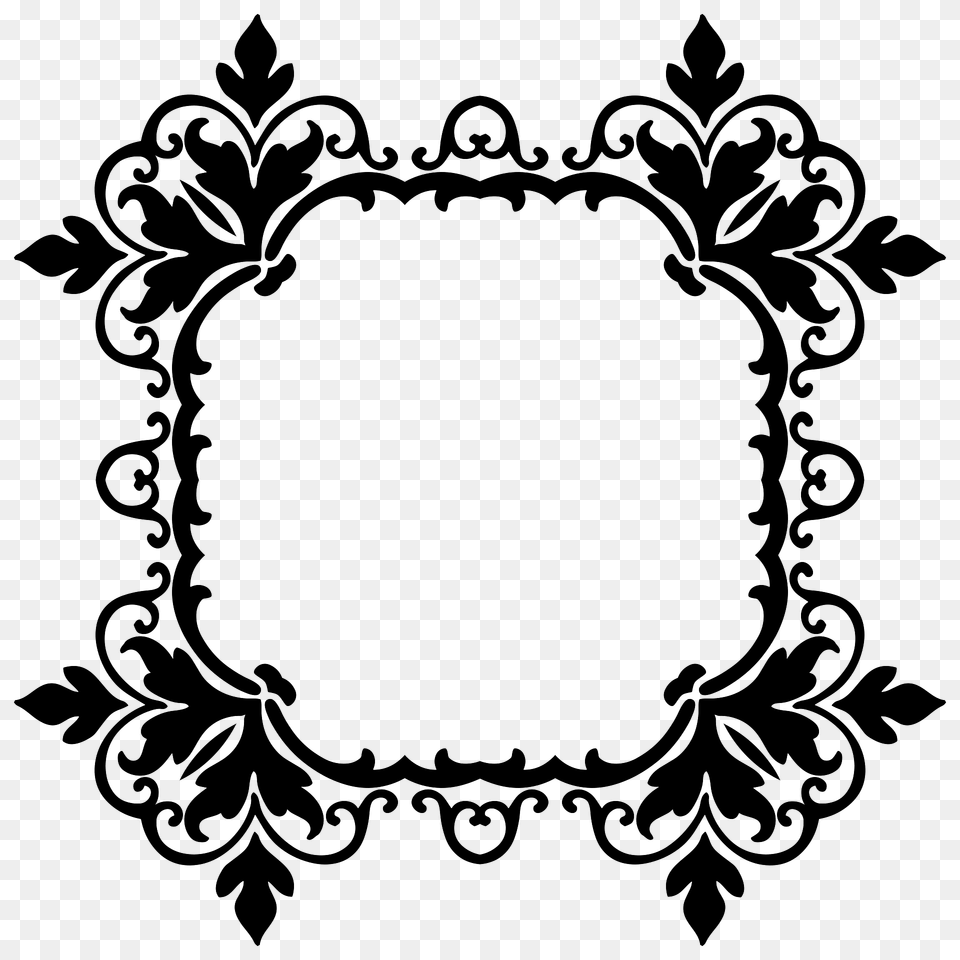 Damask Frame Clipart, Art, Floral Design, Graphics, Pattern Png Image