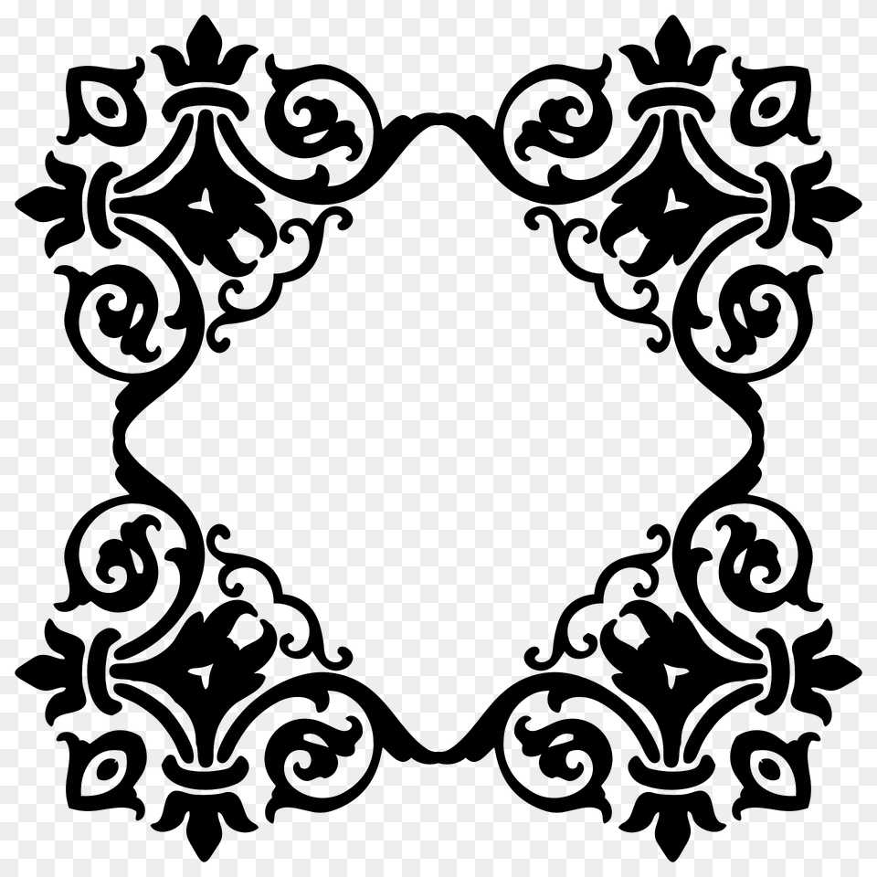 Damask Frame Clipart, Pattern, Art, Floral Design, Graphics Free Png Download