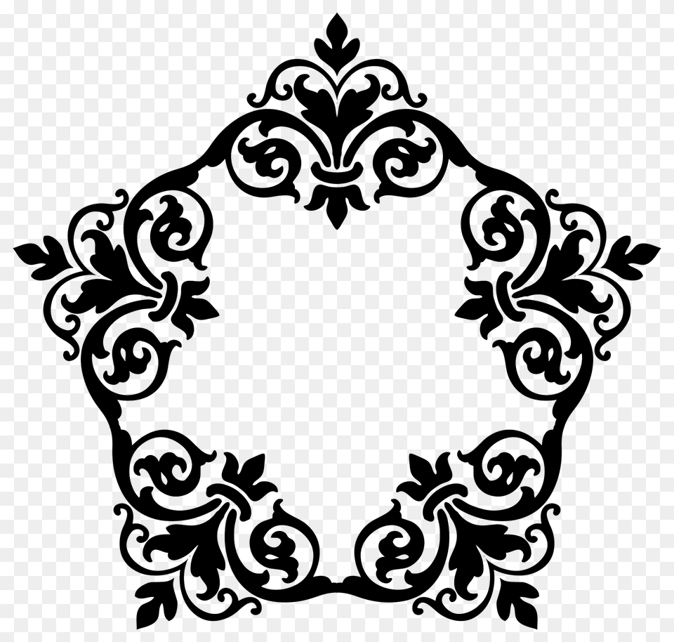 Damask Frame Clipart, Art, Floral Design, Graphics, Pattern Png Image