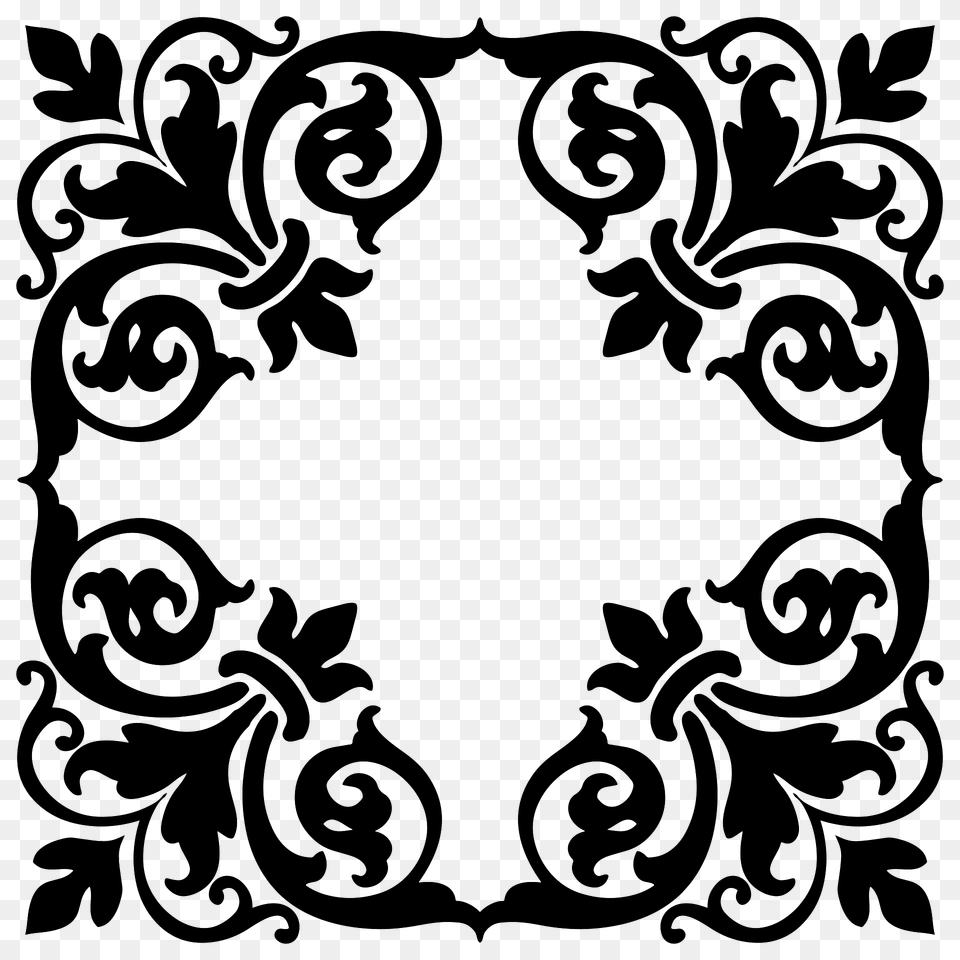 Damask Frame Clipart, Art, Floral Design, Graphics, Pattern Free Png Download