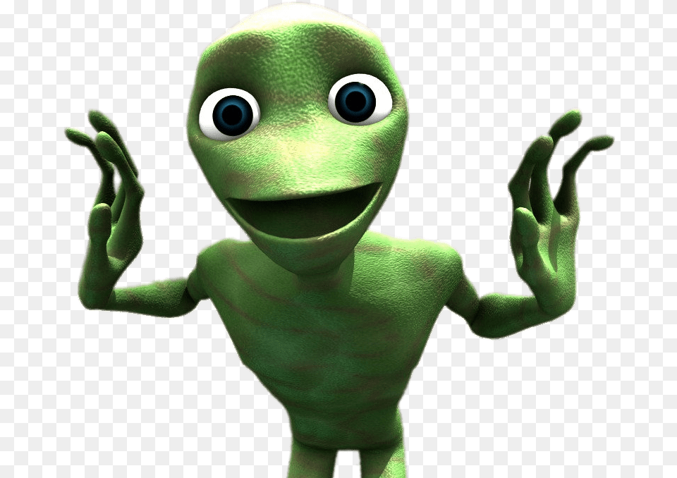 Dame Tu Cosita Alien Hands Up, Toy, Green Free Png