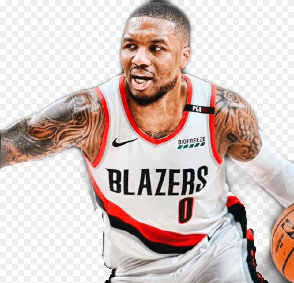 Dametime Damianlillard Lillard Damian Trailbrazers Damian Lillard, Adult, Person, Man, Male Free Png