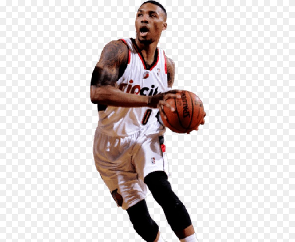 Damian Lillard Ready To Scoretitle Damian Damian Lillard, Sport, Ball, Basketball, Basketball (ball) Free Png