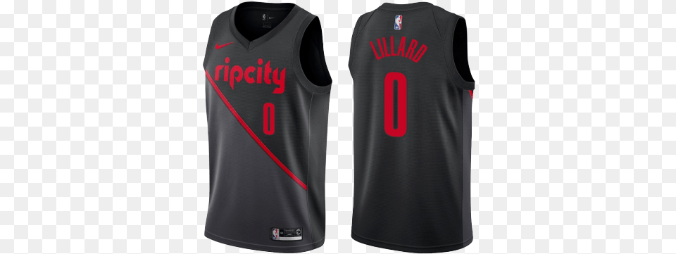 Damian Lillard Rip City Jersey For Sale Black Kobe Jersey, Clothing, Shirt Free Png