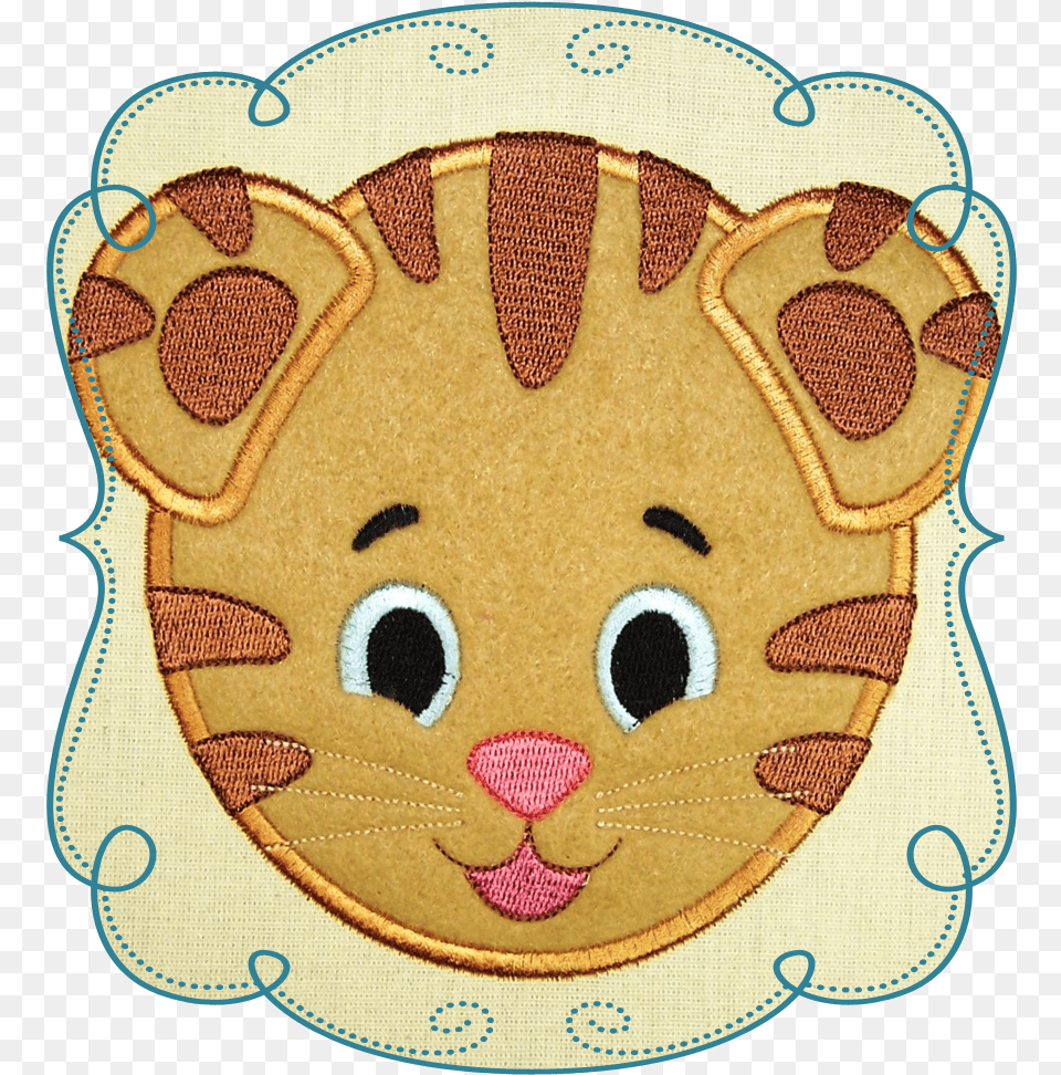 Damion Tiger Daniel Tiger Head Embroidery Design, Applique, Pattern, Home Decor, Stitch Free Png