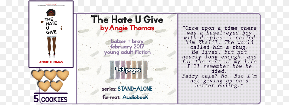Damn Those Book Onions Chapter Books By Harpercollins The Hate U Give Hardcover, Text, Person, Page, Advertisement Free Png