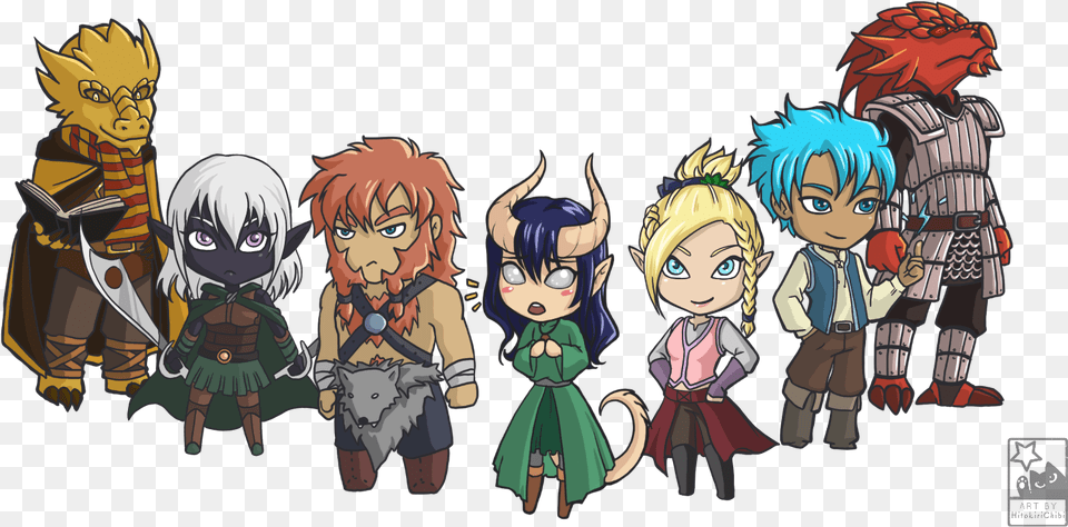 Dampd Team Chibi Style Chibi Dungeons And Dragons, Book, Comics, Publication, Baby Png Image