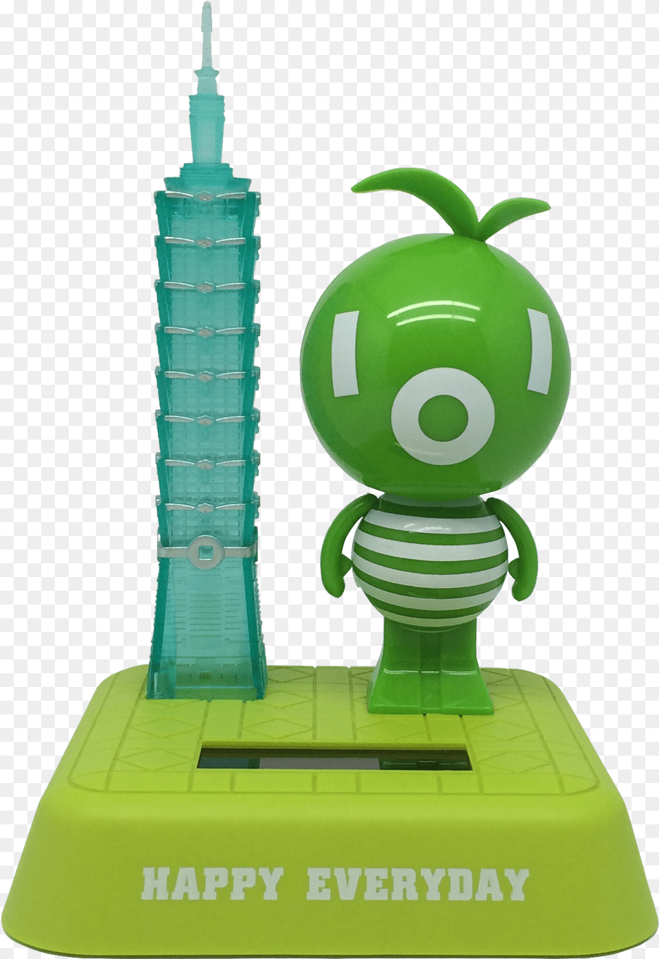 Damper Baby Solar Doll Taipei 101 Souvenir, Green, Toy Png