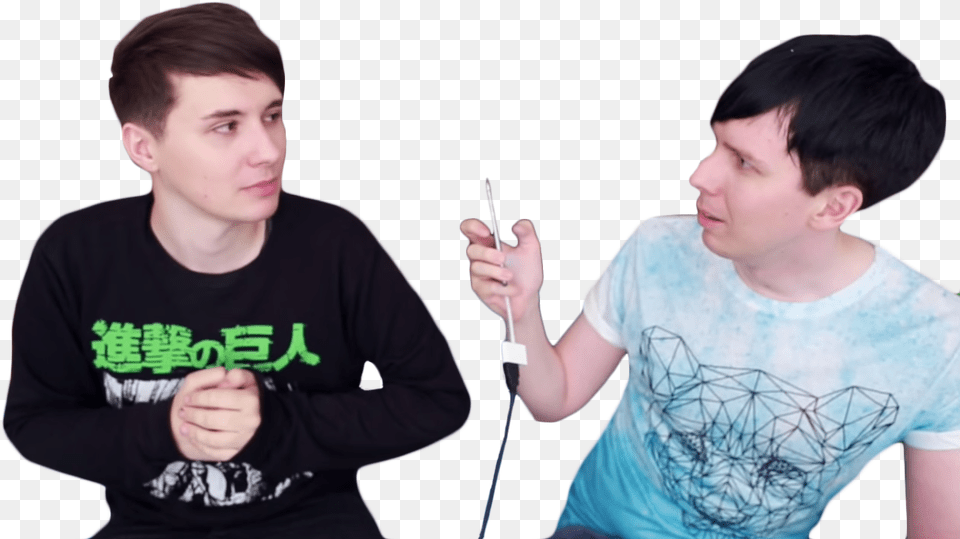 Dan And Phil Dan And Phil Boy, Clothing, Male, Person, T-shirt Free Transparent Png