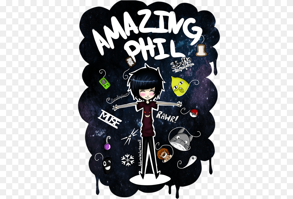 Dan And Phil Wallpaper Phone, Book, Comics, Publication, Person Free Png Download