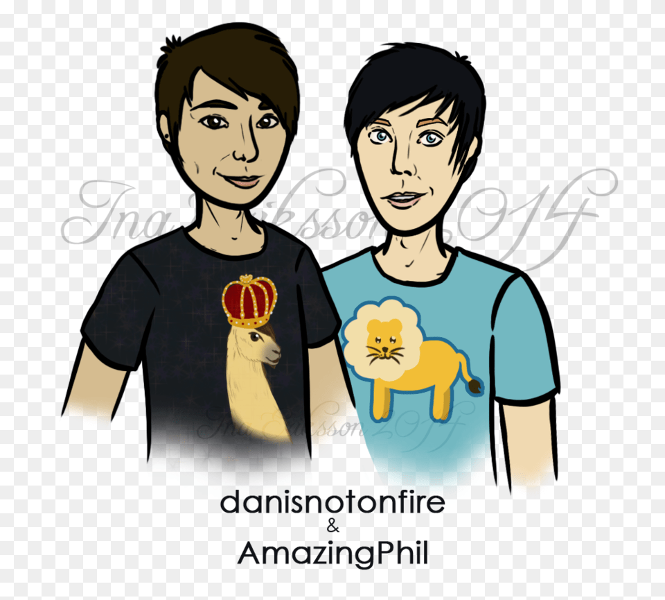 Dan Howell And Phil Lester, Book, Clothing, Comics, T-shirt Png Image