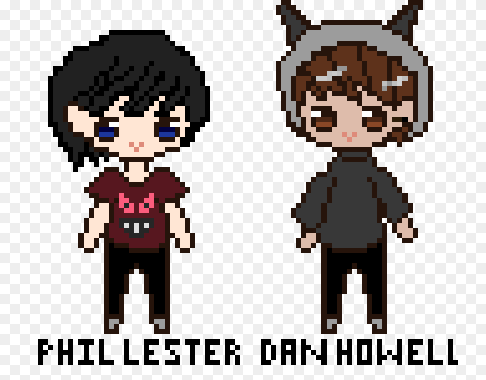 Dan Howell And Phil Lester Pixel Art Maker, Person, Toy Free Transparent Png