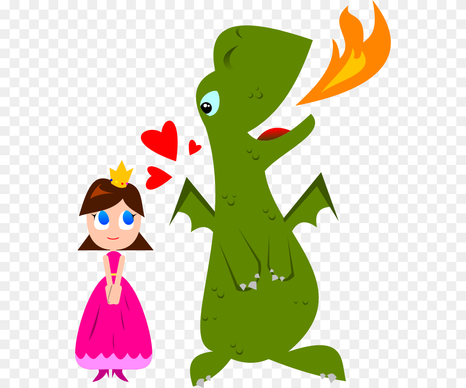 Dan Jorge Dragon La Diada Cartoon Princess And Dragon, Child, Female, Girl, Person Free Png