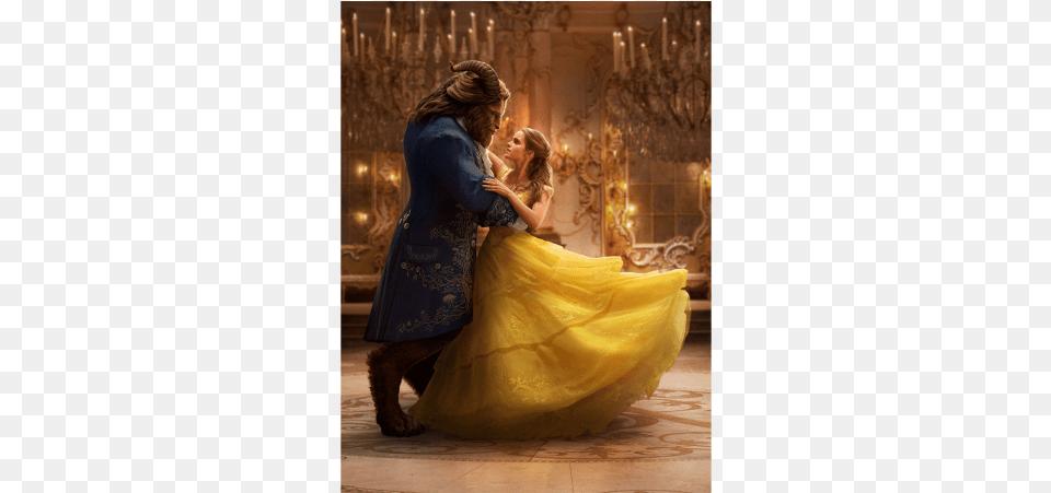 Dan Stevens As The Beast And Emma Watson As Belle In Beauty And The Beast Movie 2017, Formal Wear, Clothing, Dress, Evening Dress Free Transparent Png