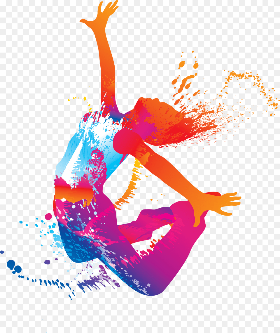 Dance Ballet Dancer Color Art Graphic Design Colorful Dance Clip Art, Dancing, Leisure Activities, Person, Adult Free Png Download