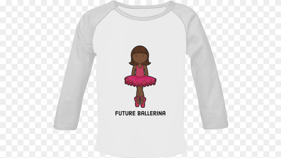 Dance Ballet Girl Illustration Baby Organic Long Sleeve, Clothing, Long Sleeve, Person, T-shirt Free Png