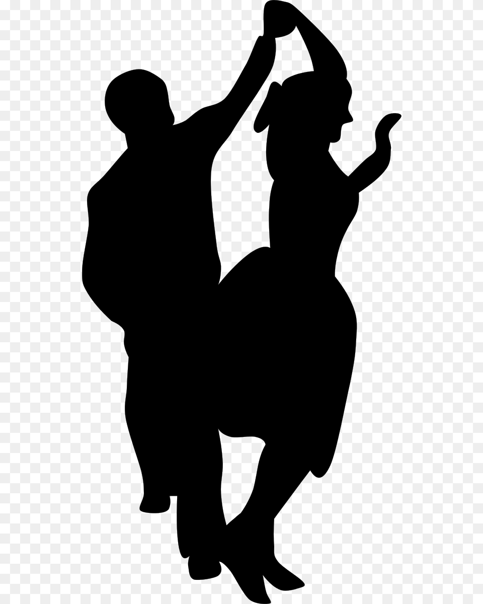 Dance Couple Clipart Silhouette Transparent, Gray Free Png Download