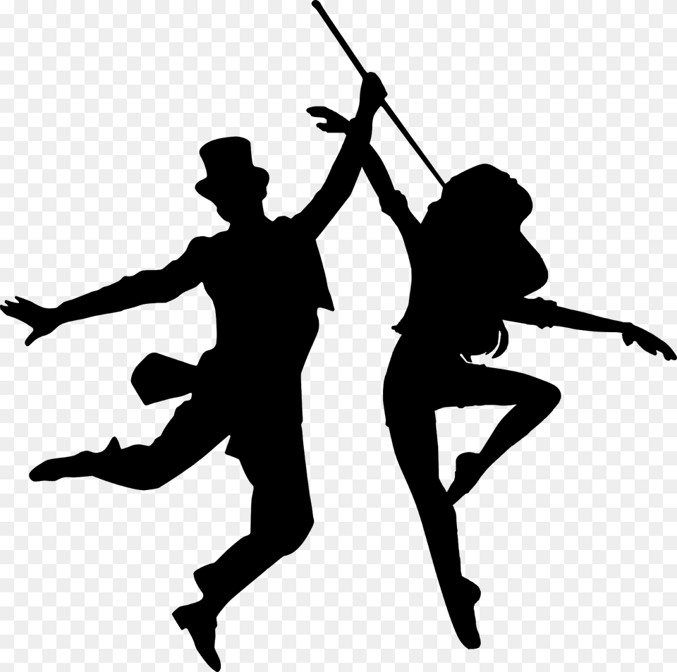 Dance Couple Silhouette Salsa Logo Swing Boogie Hip Hop Dancer Silhouette, Gray Png Image