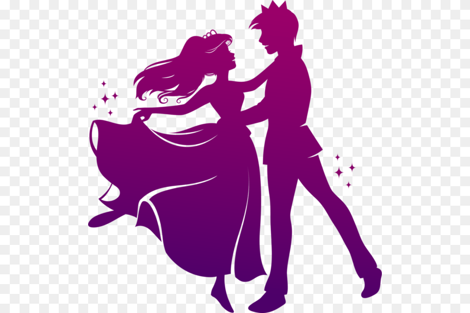 Dance Couples Silhouettes Prince And Princess Dance, Purple, Dancing, Leisure Activities, Person Free Png