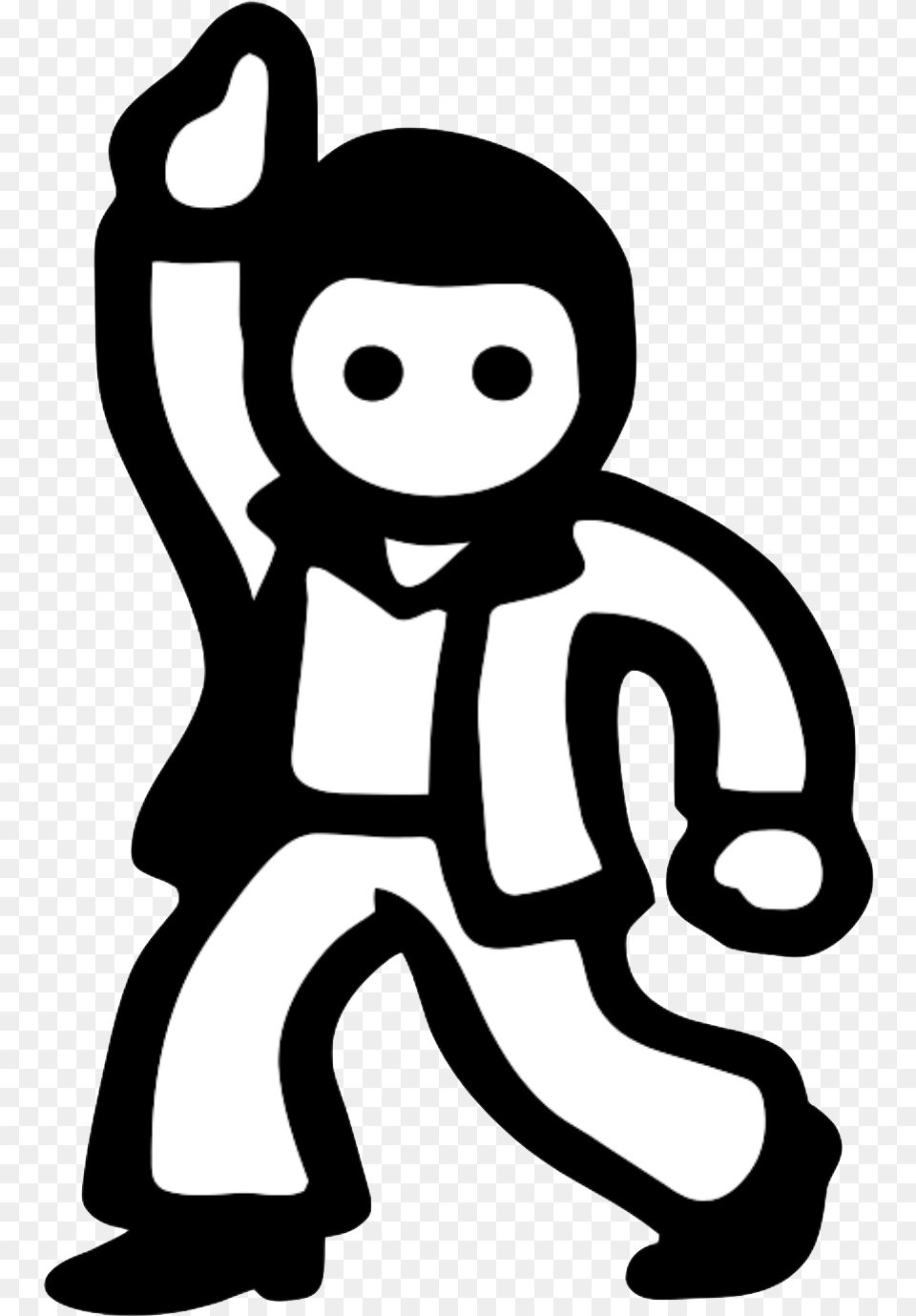 Dance Emoji Black And White, Stencil, Animal, Bear, Mammal Png Image