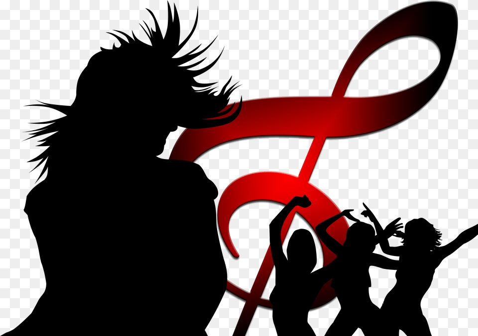 Dance Girl Background Image Party Girl Silhouette, Symbol, Sword, Weapon Png