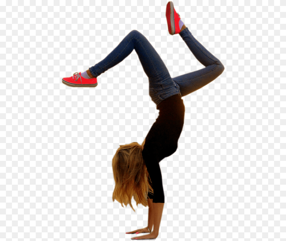 Dance Girl Girl Doing A Handstand, Woman, Adult, Person, Female Png Image