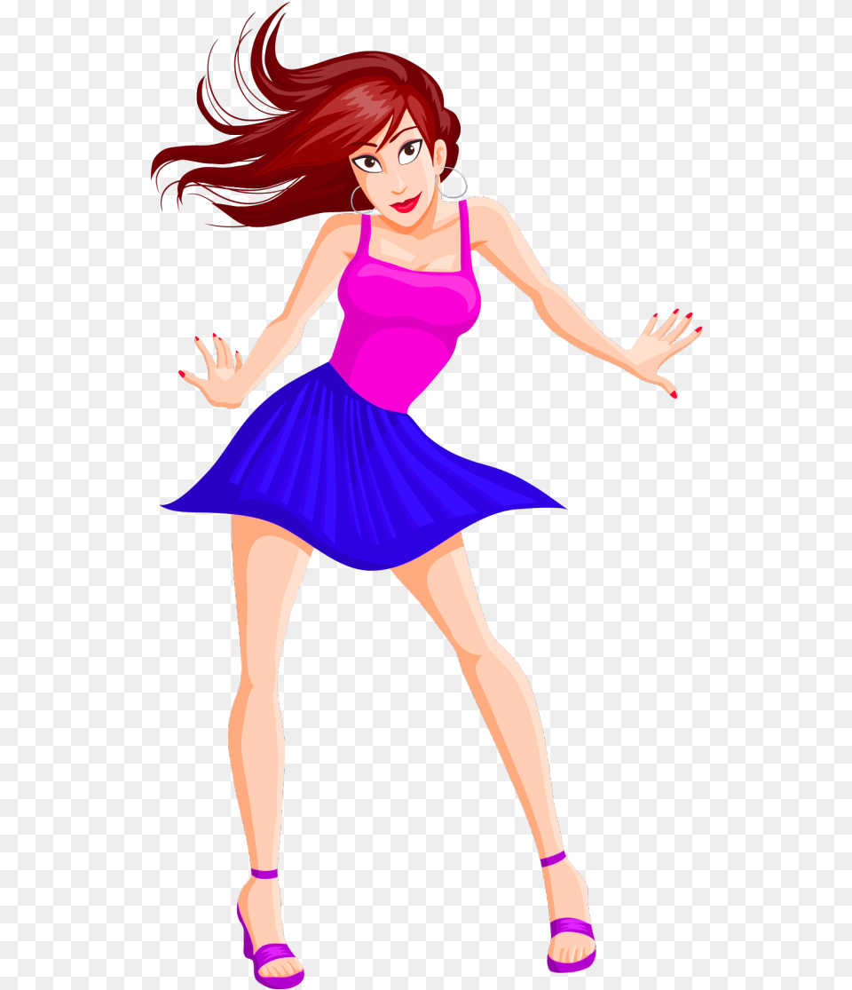 Dance Girl Transparent Transparent Girl Dancing Cartoon, Person, Leisure Activities, Adult, Female Free Png Download