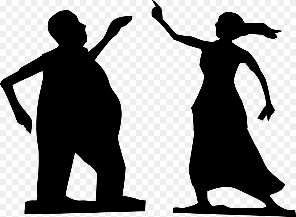 Dance Man Silhouette Woman Dancing Fat Person Silhouette, Leisure Activities, Adult, Male, Female Png