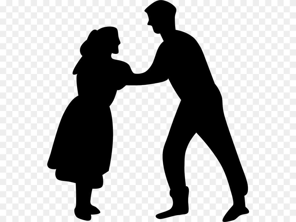 Dance Music People Silhouette Couple Dancer Animated Couple Dancing Gif, Adult, Male, Man, Person Free Png