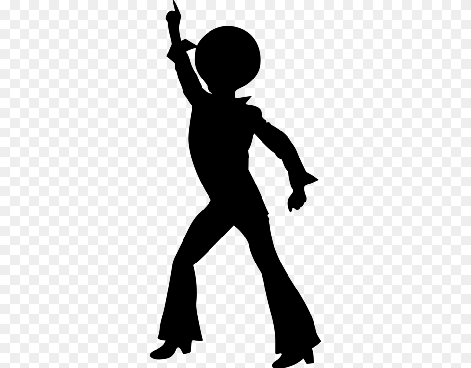 Dance Party Disco Silhouette, Gray Png Image
