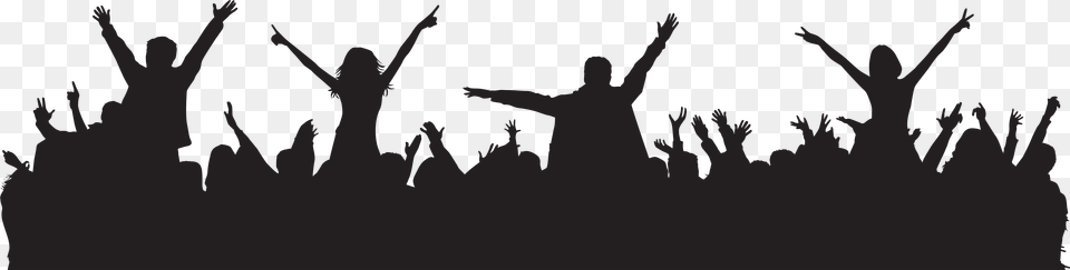 Dance Party Silhouette Crowd, Person, Concert, People Free Transparent Png