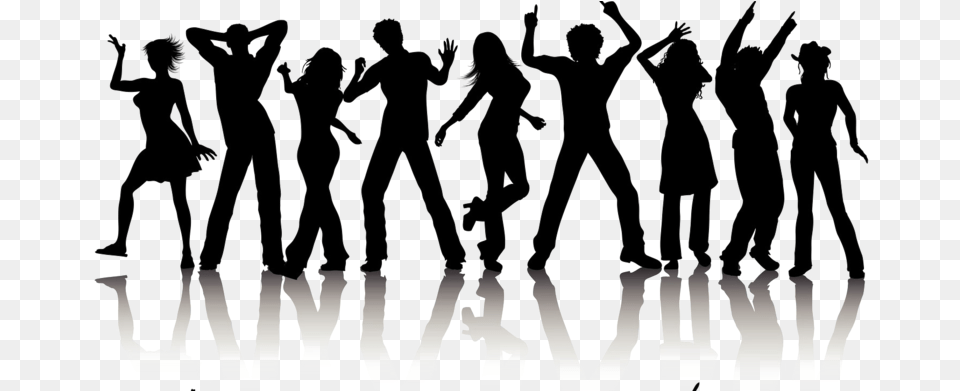 Dance Party Transparent People Dancing, Person, Adult, Silhouette, Man Png Image