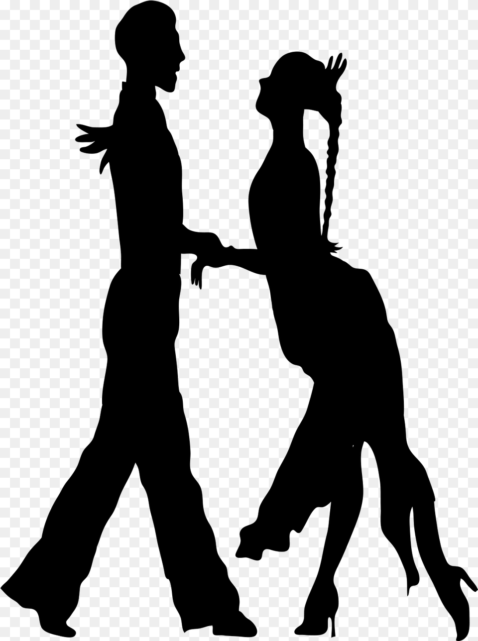 Dance Silhouette Euclidean Vector Of People Dancing Silhouette, Gray Png Image