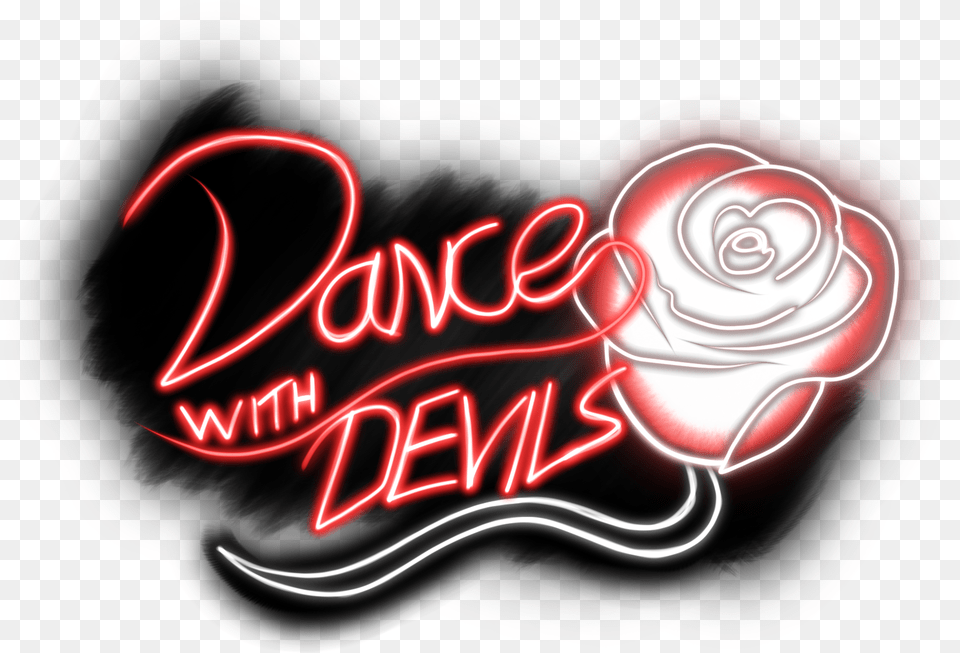 Dance With Devils Logo Dance With Devils Logo, Light, Neon, Smoke Pipe Png Image