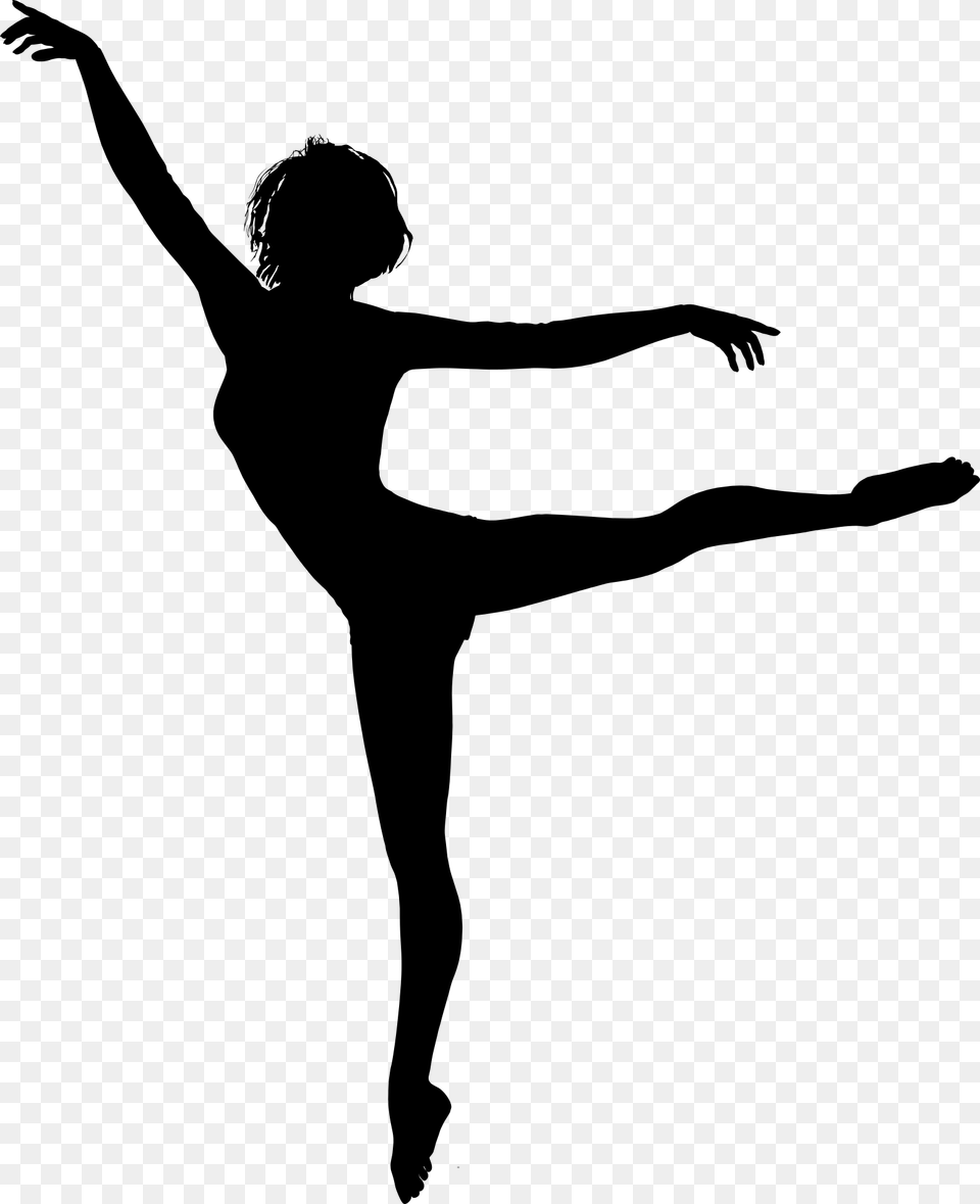 Dancer Ballet Ballerina Silhouette Vectorgraphics Girl, Gray Png