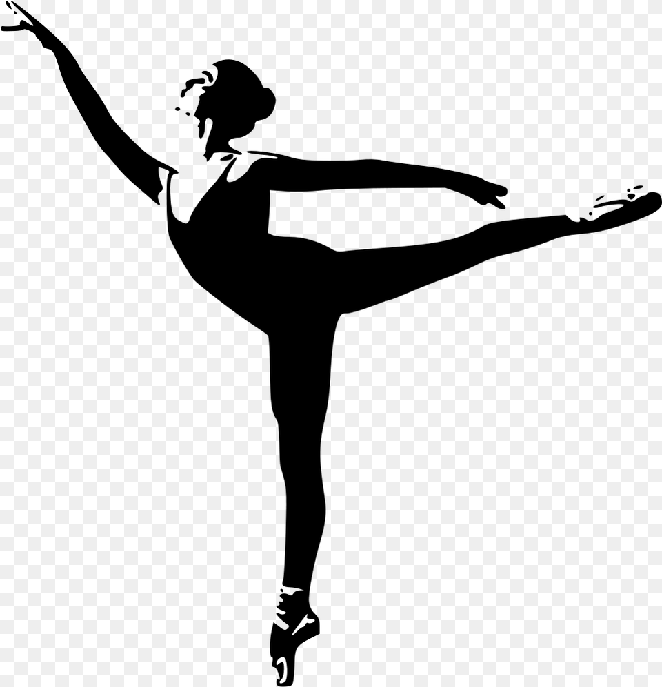 Dancer Clipart Arabesque Arabesque Ballet, Silhouette, Gray Png