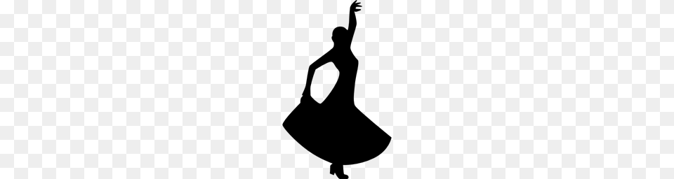 Dancer People Female Person Shape Dancing Flamenco, Gray Free Png