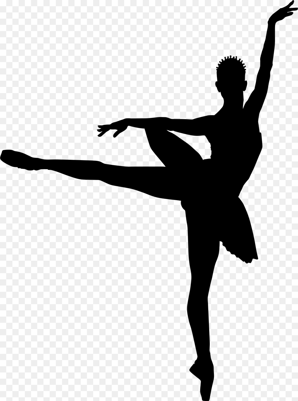 Dancer Silhouette Ballet Silhouette, Gray Free Png Download