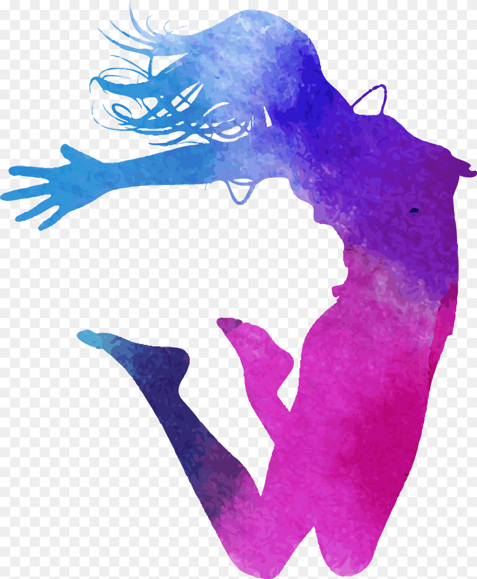 Dancer Watercolor Graphic Library Stock High Resolution Zumba Logo, Adult, Female, Person, Purple Free Png