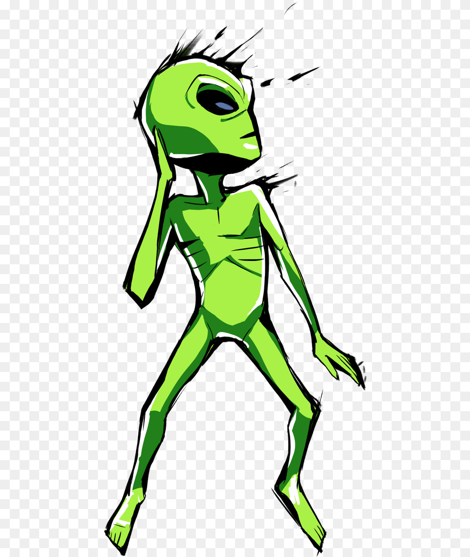 Dancing Alien Team Siivagunner, Adult, Female, Green, Person Free Transparent Png