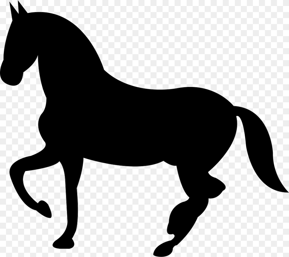 Dancing Black Horse Shape Of Svg Horse Icon, Silhouette, Stencil, Animal, Mammal Free Png