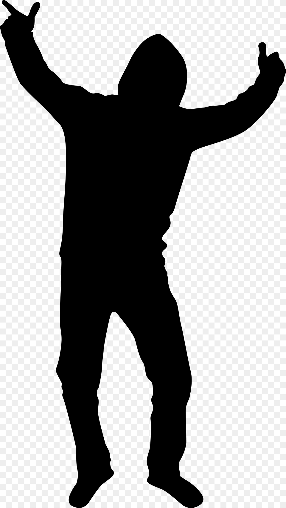 Dancing Boy Silhouette Clip Art Image Silhouette Boy, Gray Free Transparent Png