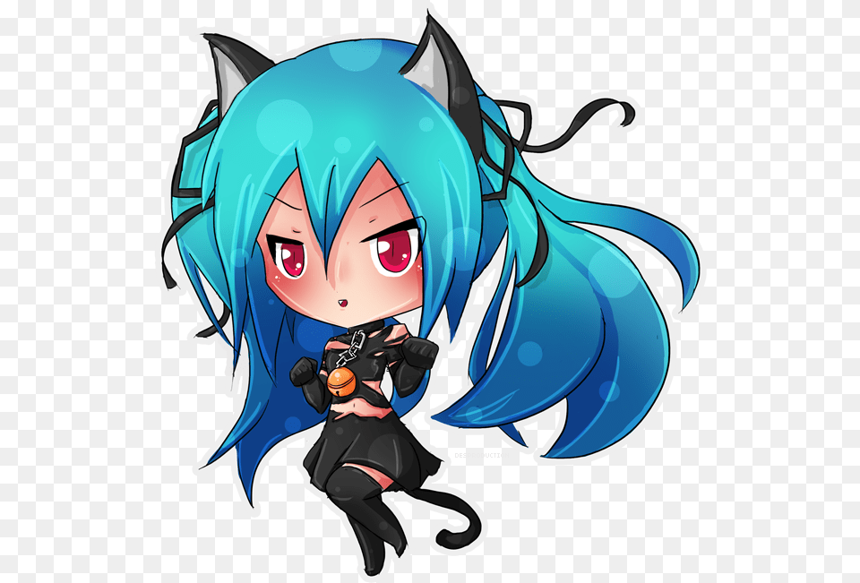 Dancing Chibi Cat Gif Hatsune Miku Cat Gif, Book, Comics, Publication, Baby Free Png Download