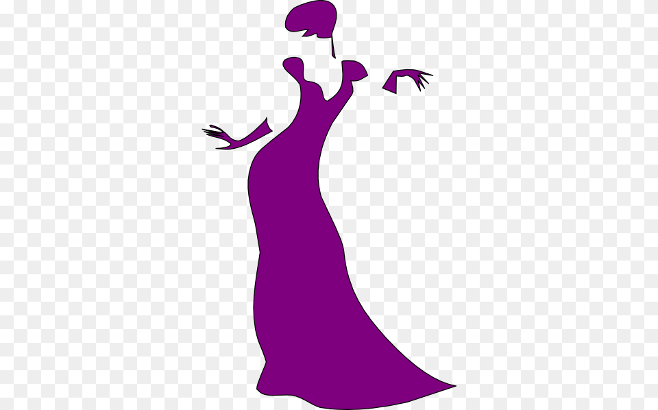 Dancing Clipart Purple, Clothing, Dress, Formal Wear, Person Png